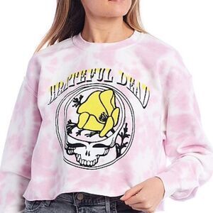 Junk Food Grateful Dead Tie-Dye Cropped Long Sleeve Pullover